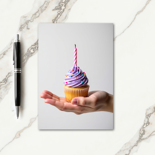 Sprinkle Birthday Cupcake Card