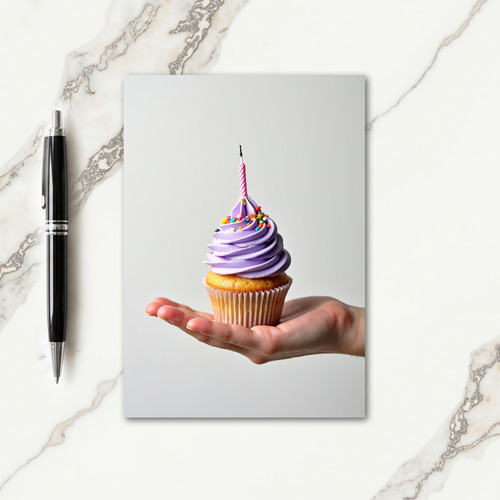 Sprinkled Cupcake Birthday Card