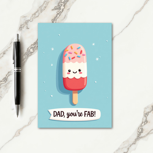 Sprinkled Fathers Day Face Card