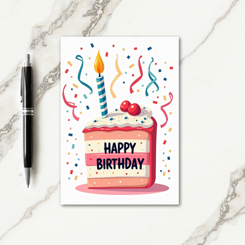 Sprinkles Cake Birthday Card