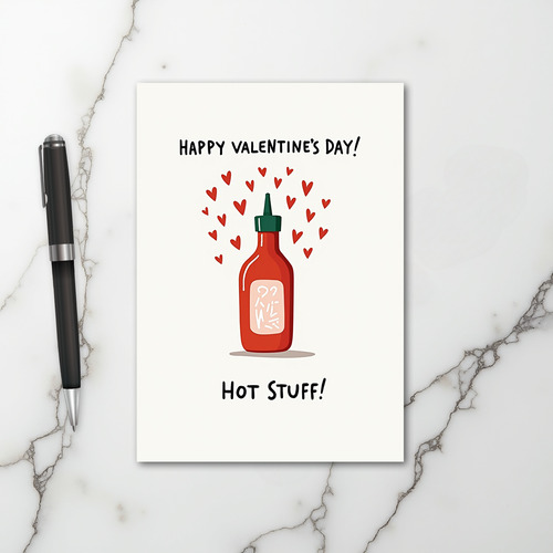 Sriracha Hot Valentine Card