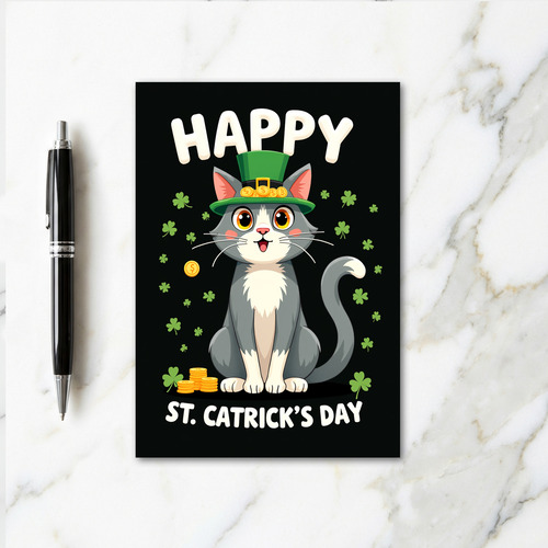 St Catricks Day Faux Gold Foil Card