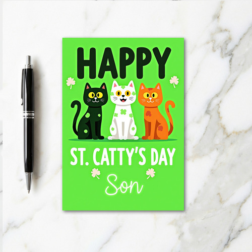 St Catty Day Glitter Texture Card
