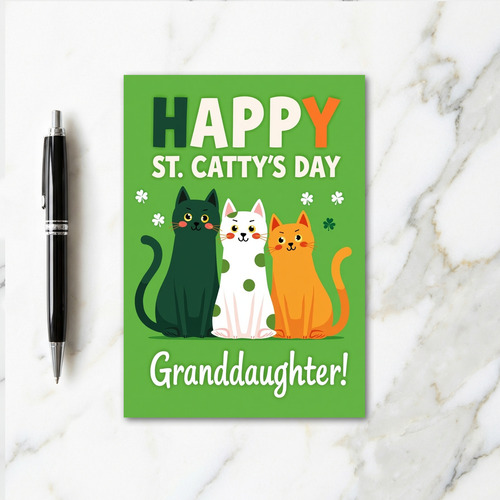 St Catty Day Granddaughter Card