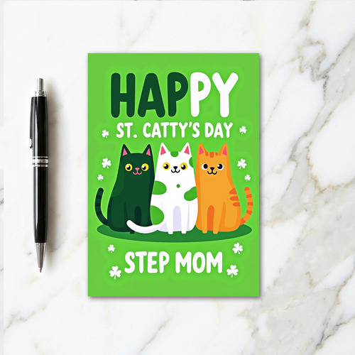 St Cattys Day Cats Pattern Card