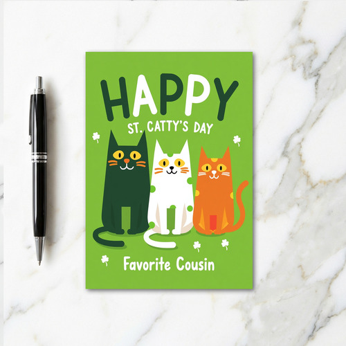 St Cattys Day Cousin Card