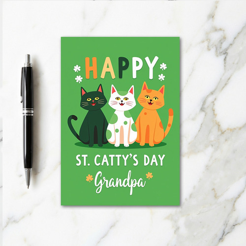 St Cattys Day Glitter Texture Card