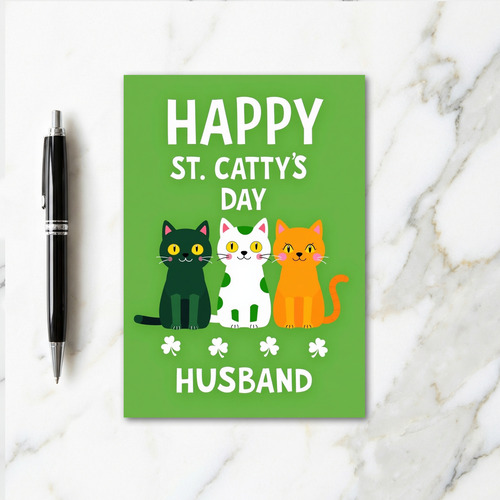 St Cattys Day Husband Card