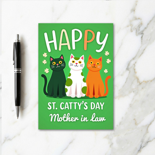 St Cattys Day Mother In Law Card