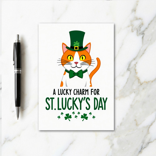 St Luckys Day Faux Gold Foil Card
