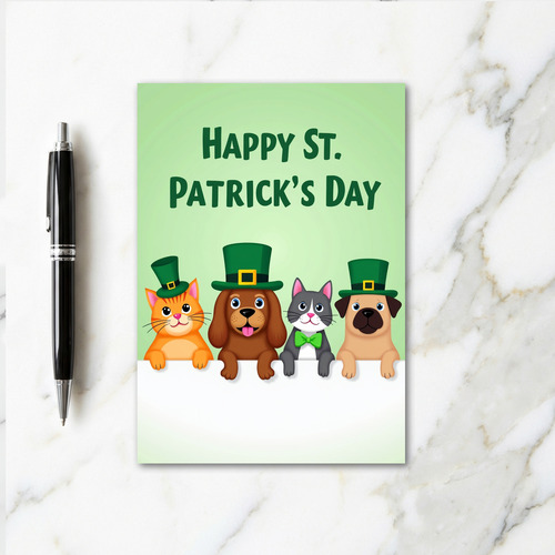 St Patricks Animal Friends Holiday Card