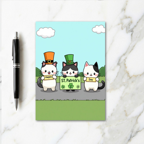 St Patricks Cats Happy Day Card