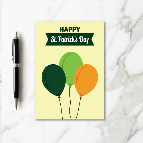 St Patricks Day Balloons Card