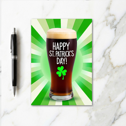 St Patricks Day Beer Card
