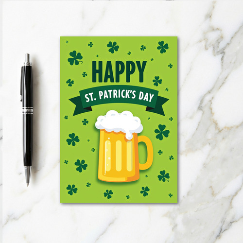 St Patricks Day Beer For Partner Card