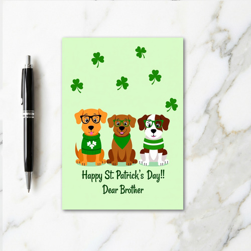St Patricks Day Canine Art Card