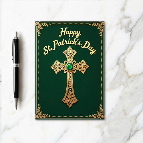 St Patricks Day Celtic Cross Card