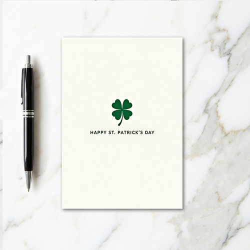 St Patricks Day Clover Art Card