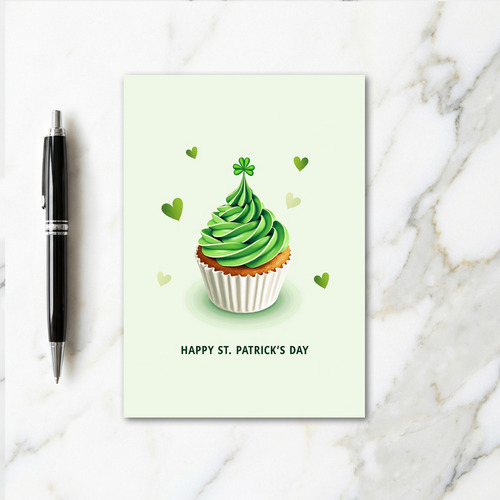 St Patricks Day Cupcake Card