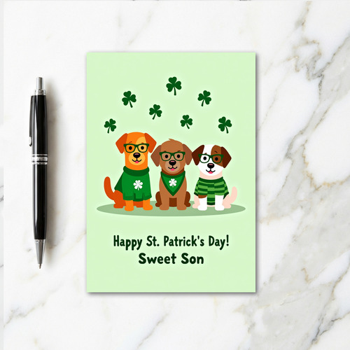 St Patricks Day Dogs Art Card