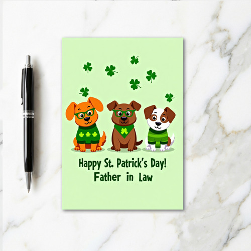 St Patricks Day Dogs Card