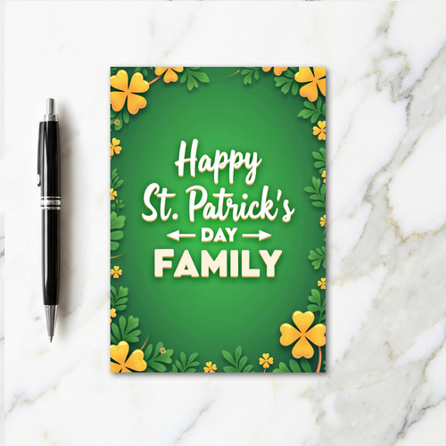 St Patricks Day Family Card