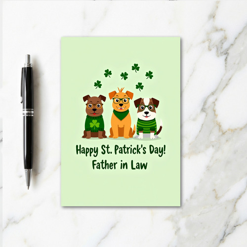 St Patricks Day Father In Law Card