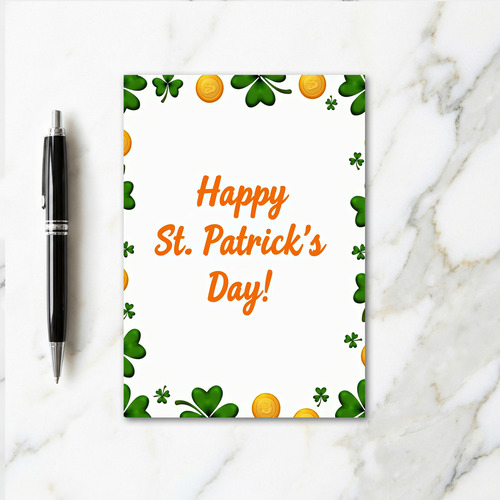 St Patricks Day Faux Gold Foil Card