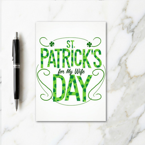St Patricks Day For Wife Card