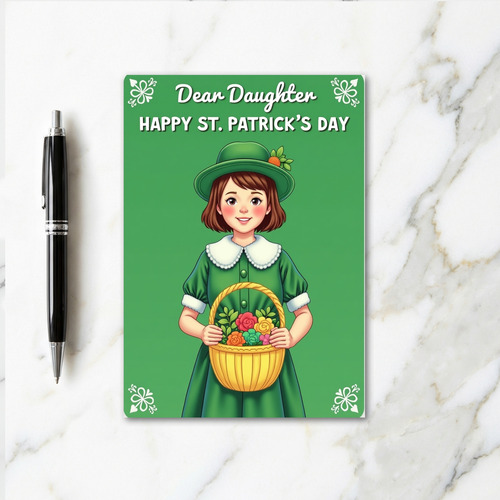 St Patricks Day Girl Joy Card