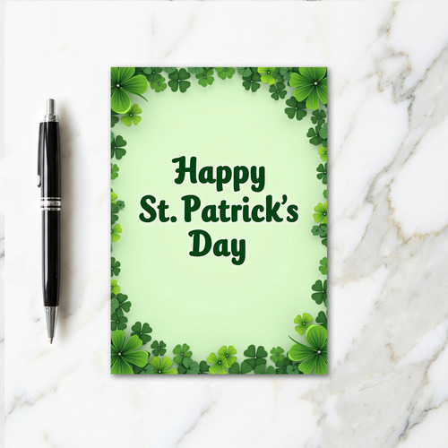 St Patricks Day Glitter Texture Card