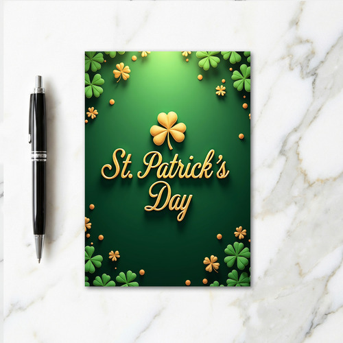 St Patricks Day Gold Luck Card