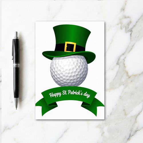 St Patricks Day Golf Ball Card
