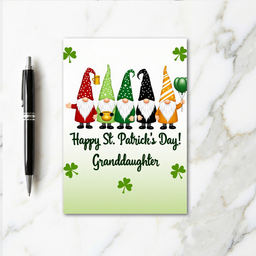 St Patricks Day Granddaughter Card