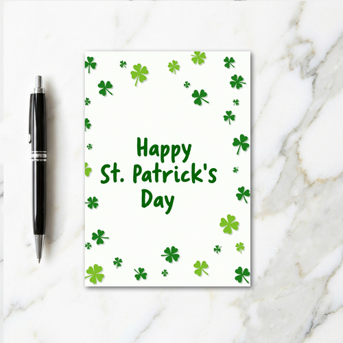 St Patricks Day Green Art Card