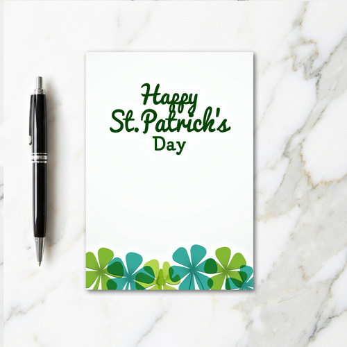 St Patricks Day Green Floral Card