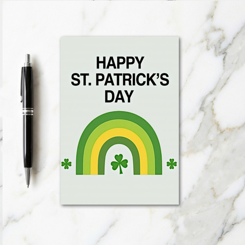 St Patricks Day Green Gold Card