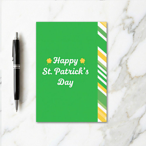 St Patricks Day Happy Green Card