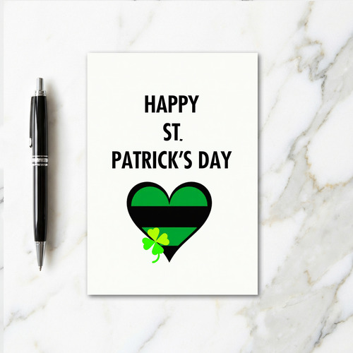 St Patricks Day Heart Card