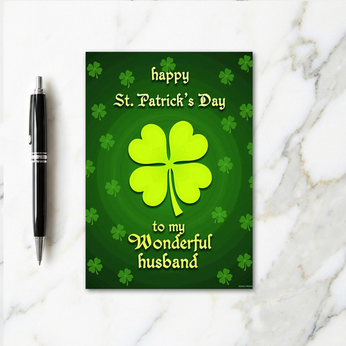 St Patricks Day Husband Card