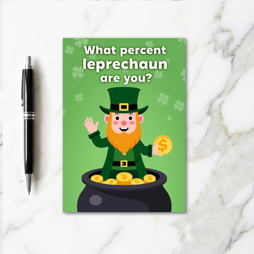 St Patricks Day Leprechaun Card