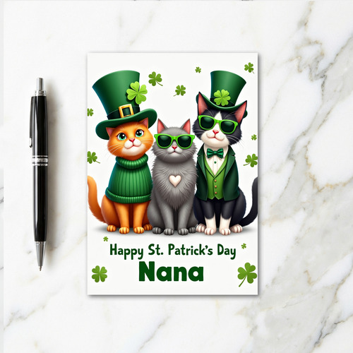 St Patricks Day Nana Card