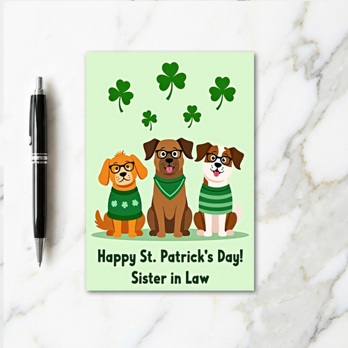 St Patricks Day Sister In Law Card