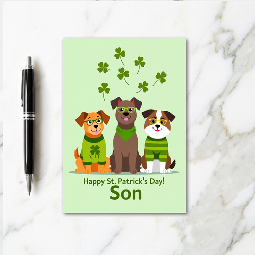 St Patricks Day Son Card