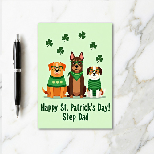 St Patricks Day Step Dad Card