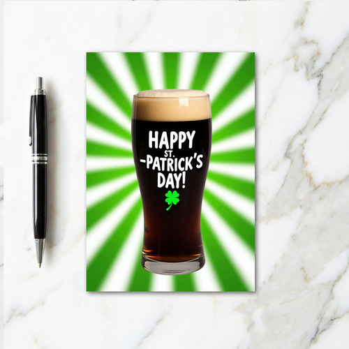 St Patricks Day Stout Beer Card