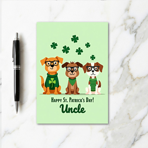 St Patricks Day Uncle Dogs Card