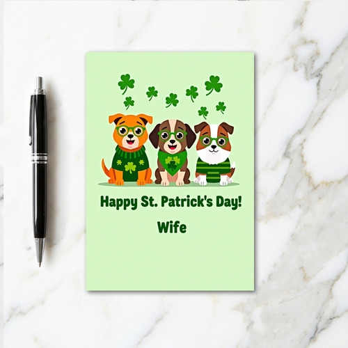 St Patricks Day Wife Card