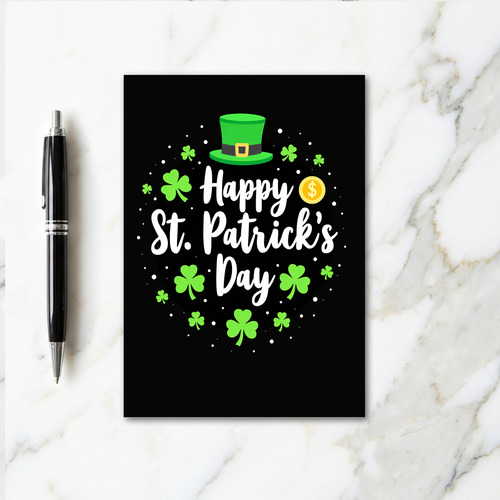 St Patricks Faux Gold Foil Card