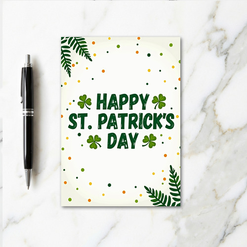 St Patricks Glitter Texture Card
